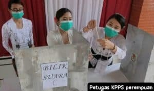 Sembilan Tempat Pemungutan Suara di Kota Denpasar Bali Seluruh Petugasnya Perempuan