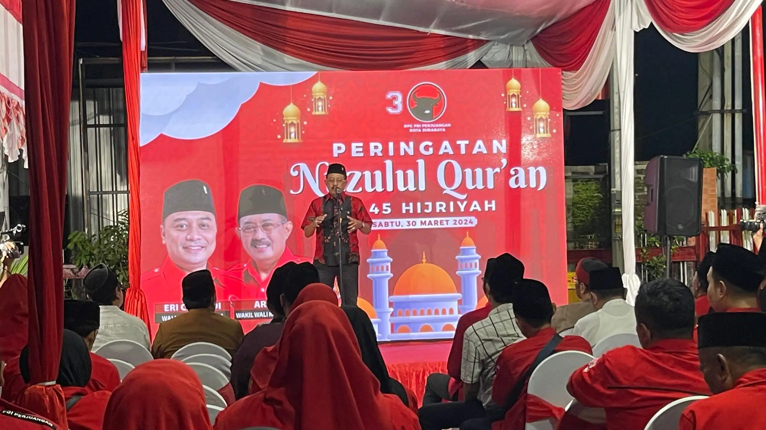 Peringatan Nuzulul Qur’an PDIP Surabaya , Cak Ji : Bangga Kader Banteng Selalu Bela Kepentingan Rakyat