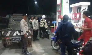 Polres Tulungagung Intensif Melakukan Patroli di SPBU Jelang Mudik Lebaran Pastikan Ketersediaan BBM