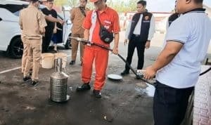 Menyambut Musim Mudik Idul Fitri Persiapan Polres Magetan melakukan Pengecekan di SPBU