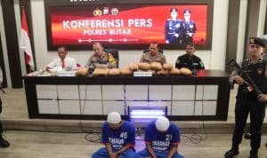 Polres Blitar Berhasil Amankan Pengedar Ganja Kering dan dobel L