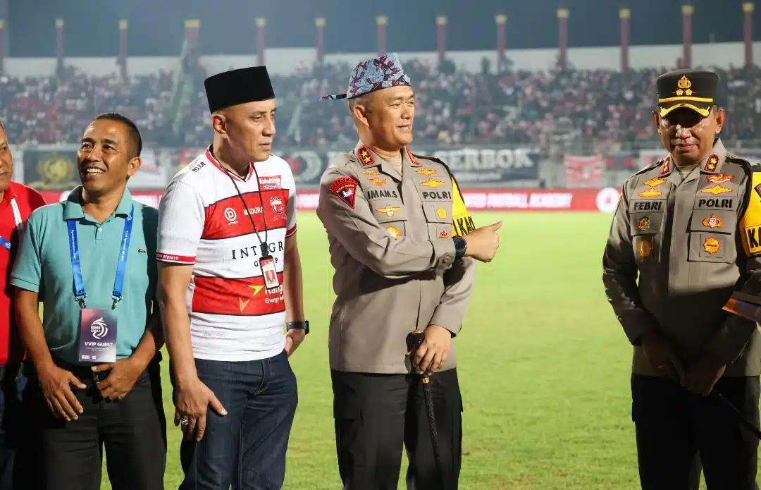 Libatkan 1.538 Personel Gabungan TNI – Polri, Championship Series BRI Liga 1 di Bangkalan Kondusif