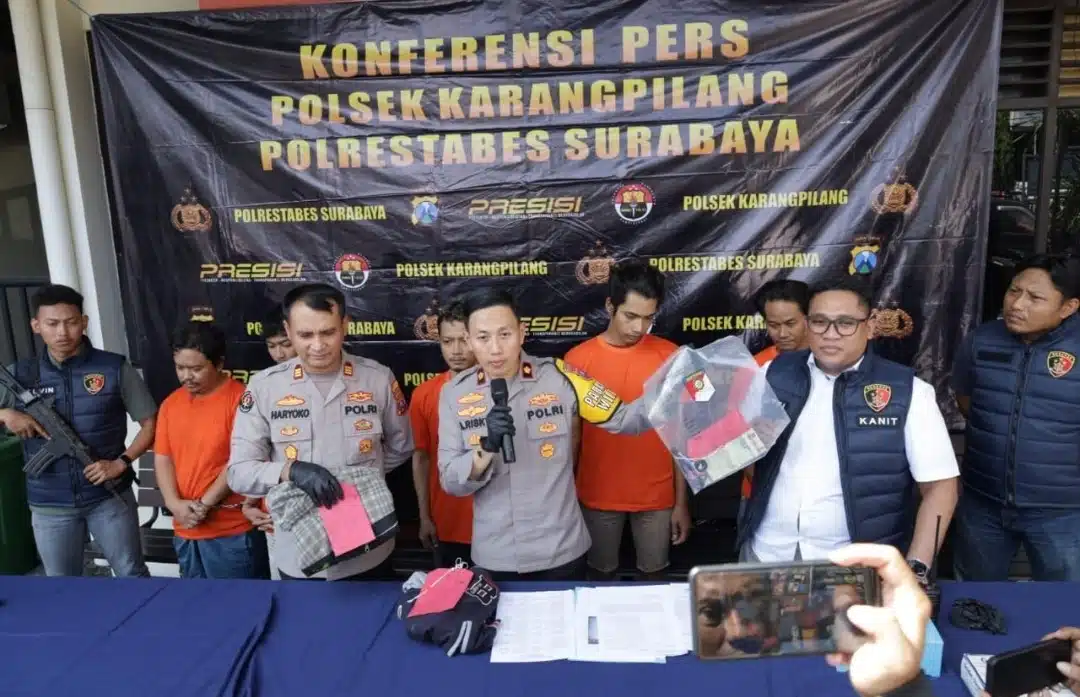 Polisi Berhasil Amankan 5 Orang Komplotan Pelaku Curanmor 21 TKP di Surabaya