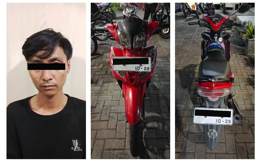 Polsek Pabean Cantikan Amankan DPO Curanmor Milik TNI, Tkp Jalan Samudra Surabaya.