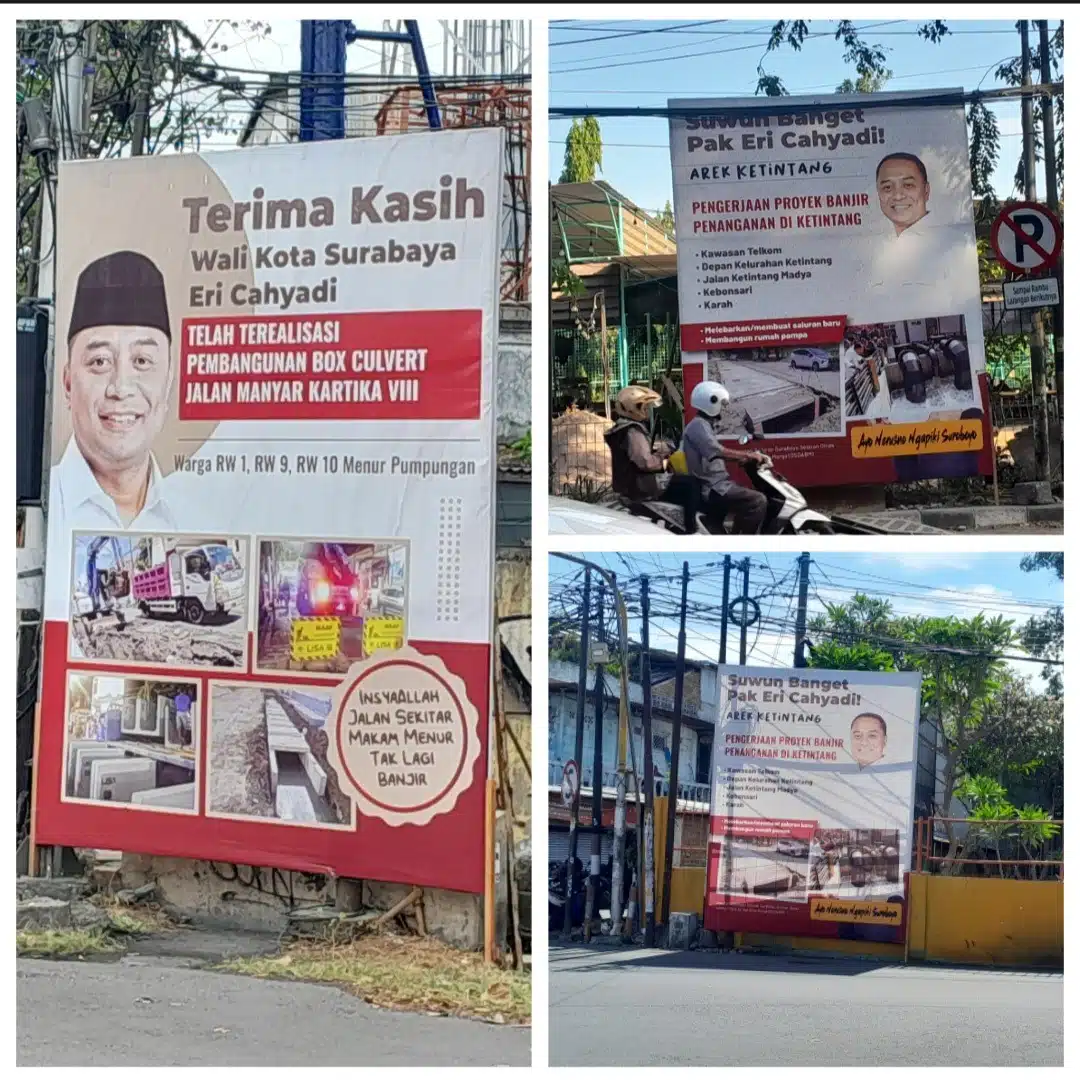 Indikasi ‘Abuse of power’, Baliho Terima Kasih Eri Cahyadi ‘Diduga’ sebagai Syarat Penagihan Proyek