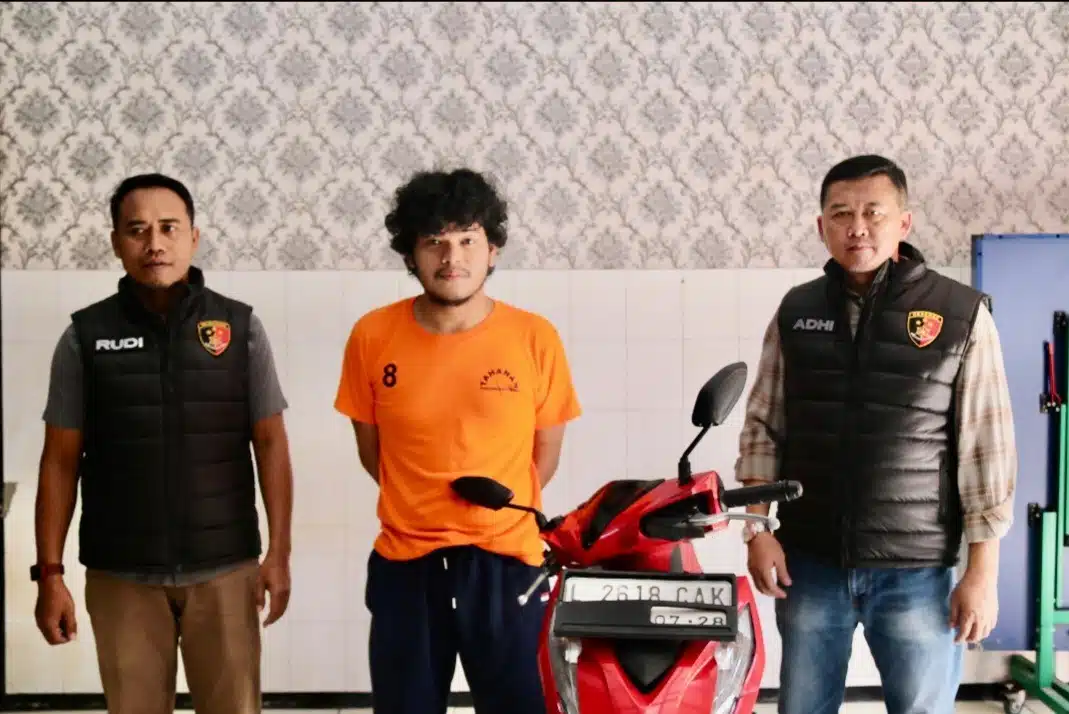 Polsek Genteng Bekuk Pelaku Curanmor Berantai di Wilayah Surabaya dan Sidoarjo