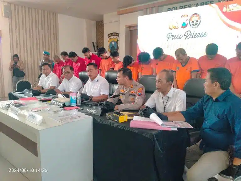 Polrestabes Surabaya Ungkap 32 Kasus Curanmor dan Tangkap 16 Tersangka