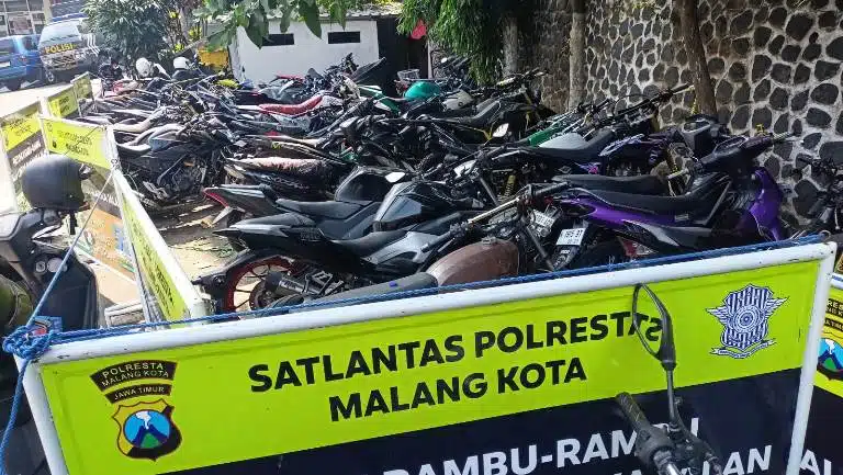 99 Motor Tak Sesuai Spektek Diamankan Polresta Malang Kota