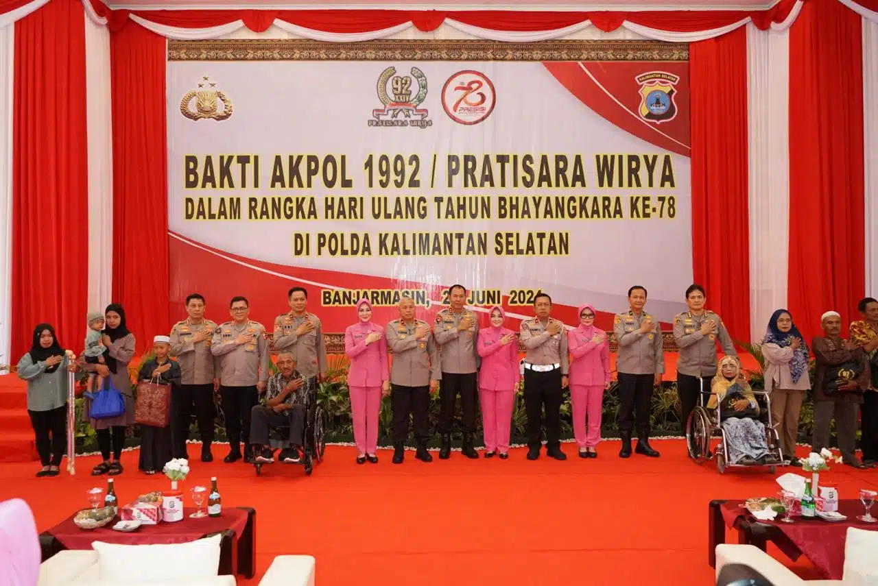 Sambut HUT Bhayangkara ke-78, Akpol 1992 Gelar Bakti Kesehatan di Kalsel