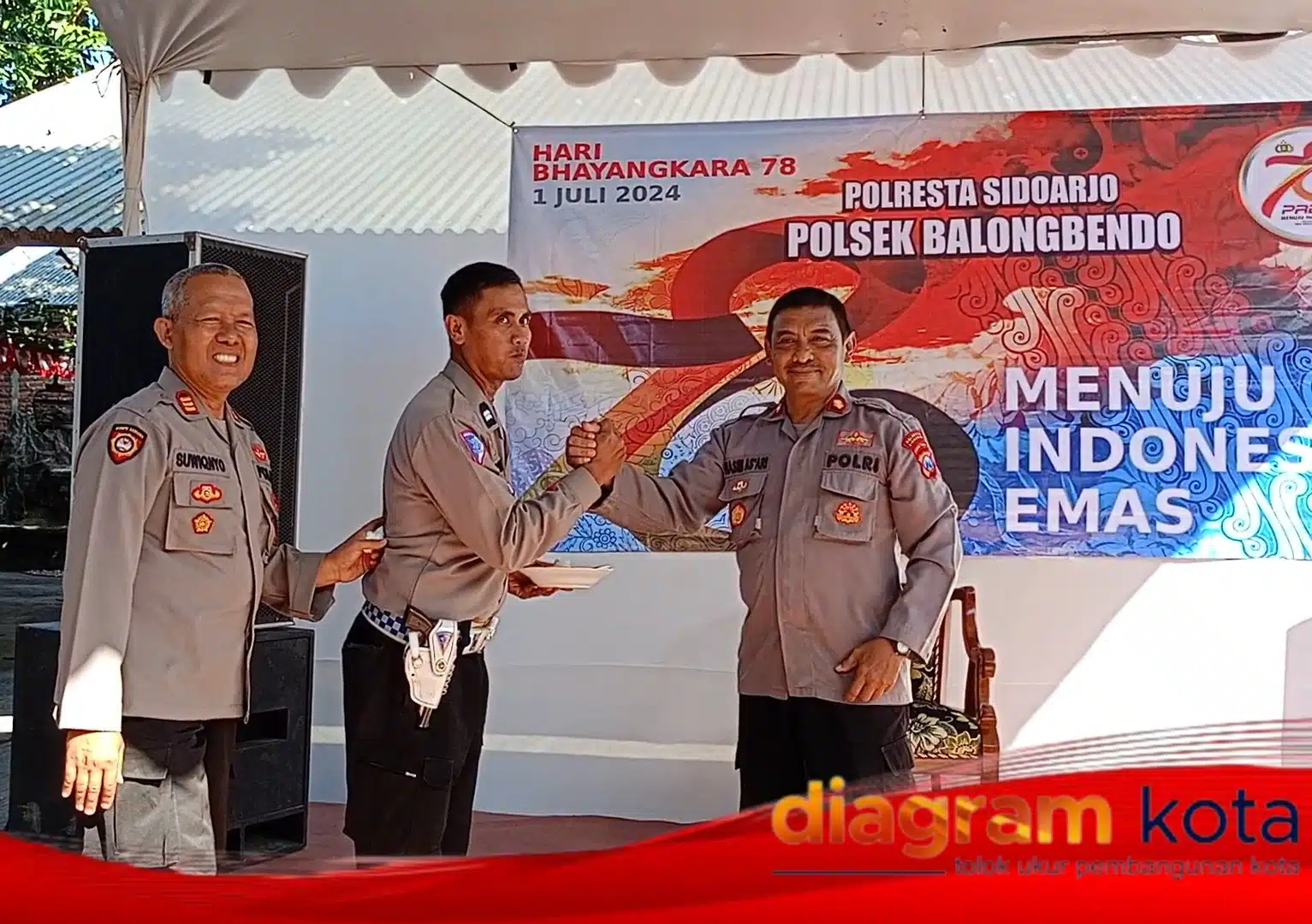 Polsek Balongbendo Gelar HUT Bhayangkara ke-78 Menuju Indonesia Emas