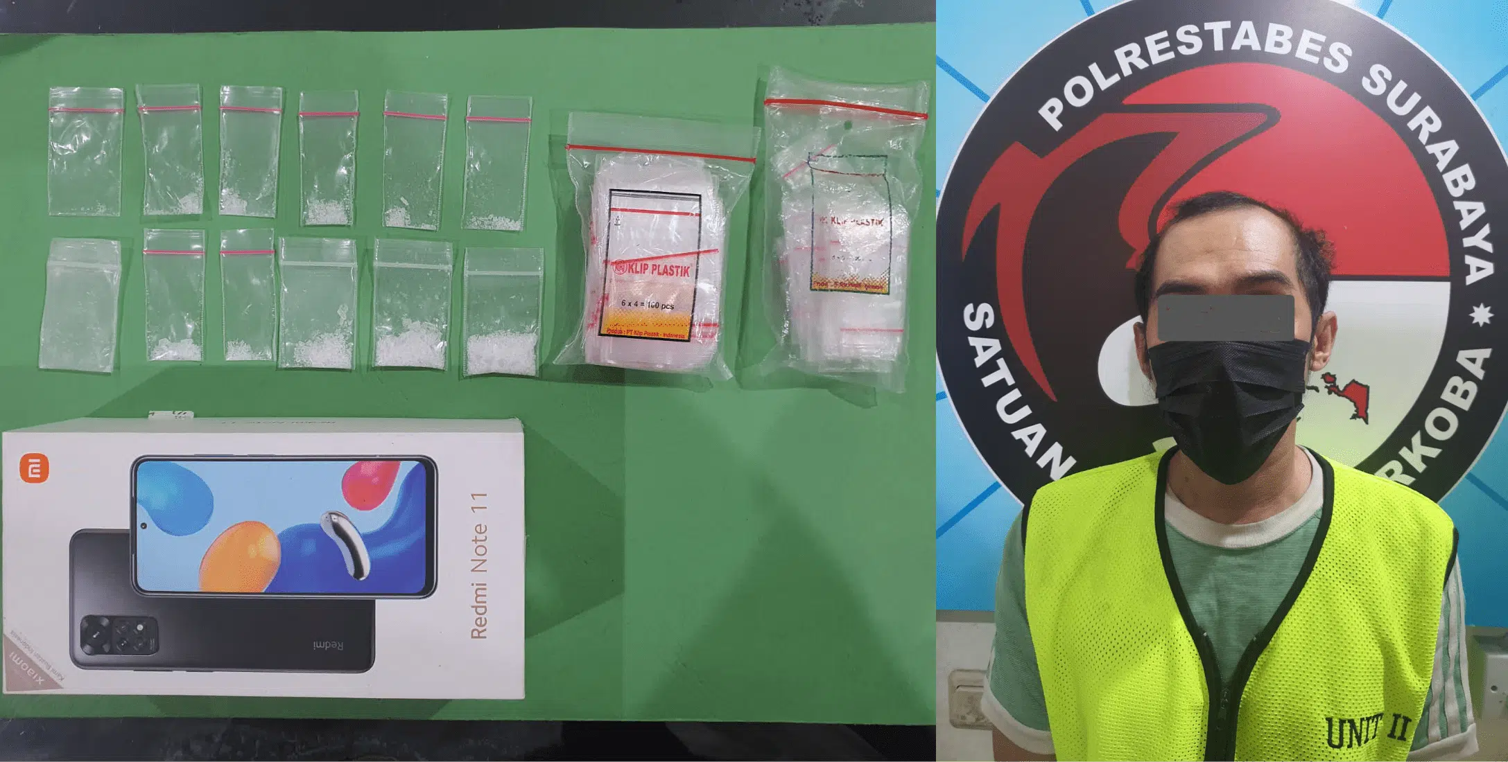 Satresnarkoba Surabaya Tangkap Sopir Pengedar Sabu di Pakis