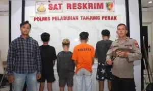 TIM Gabungan Polres Tanjung Perak Amankan 6 Remaja Kelompok Gangster Team Error Surabaya (TES)