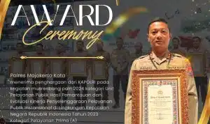 Kapolri Beri Penghargaan Polres Mojokerto Kota Atas Pelayanan Prima