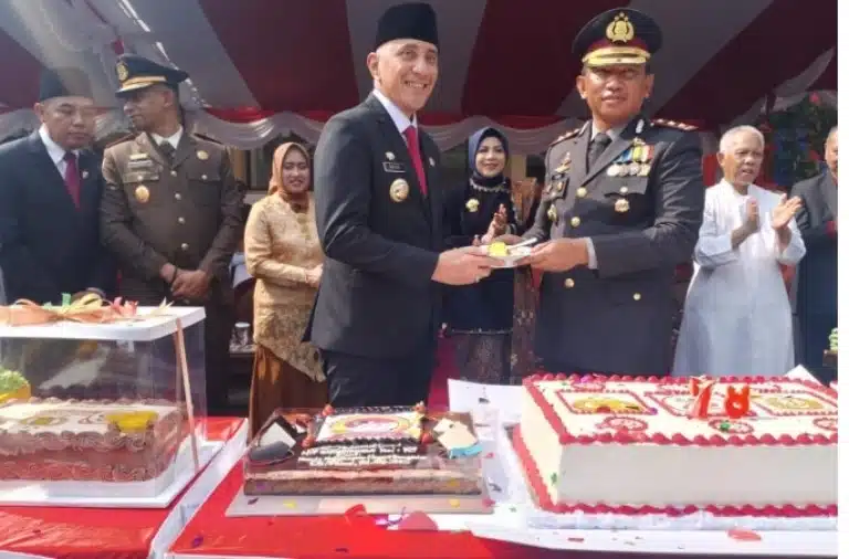 Upacara HUT Bhayangkara ke-78, Mapolres Bangkalan Tampilkan Kreasi Pocil