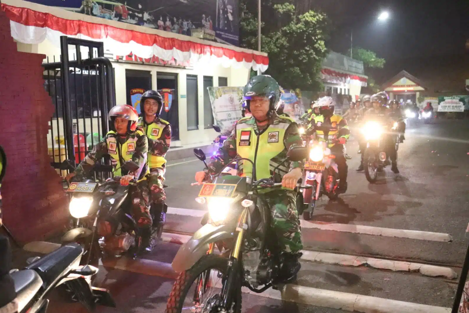 1 Muharam Kondusif, Polres Mojokerto dan TNI Intensifkan Patroli Skala Besar