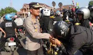 Pengamanan Suran Agung, Polres Nganjuk Sekat Jalur Nganjuk-Madiun