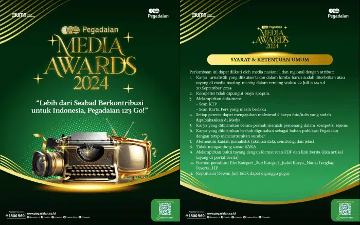 Lebih dari Seabad Berkarya, Pegadaian Gelar Media Awards 2024