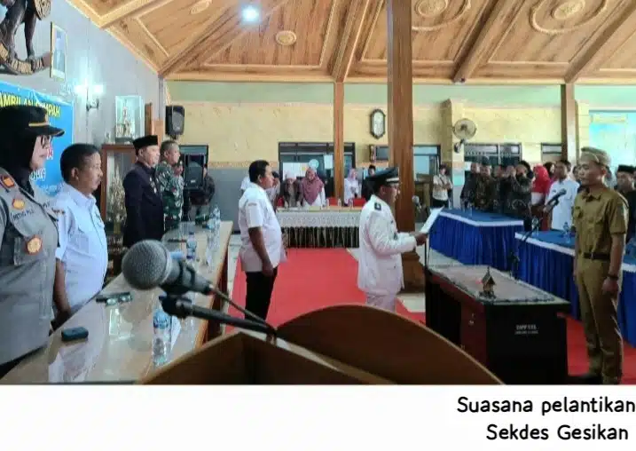 Yoga Murdiansyah Dilantik Sebagai Sekretaris Desa Gesikan Kabupaten Tulungagung 