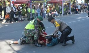 Polres Bondowoso Gelar Simulasi Sispamkota Jelang Pilkada Serentak 2024