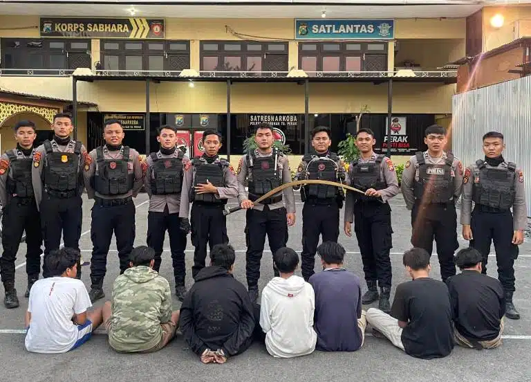 Cegah Tawuran, Polres Tanjung Perak Tangkap 7 Anggota Geng Allstar