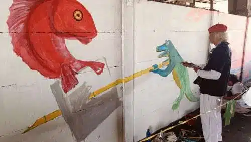 Lewat Lomba Mural, KPU Surabaya Sosialisasi Pilkada Serentak 2024