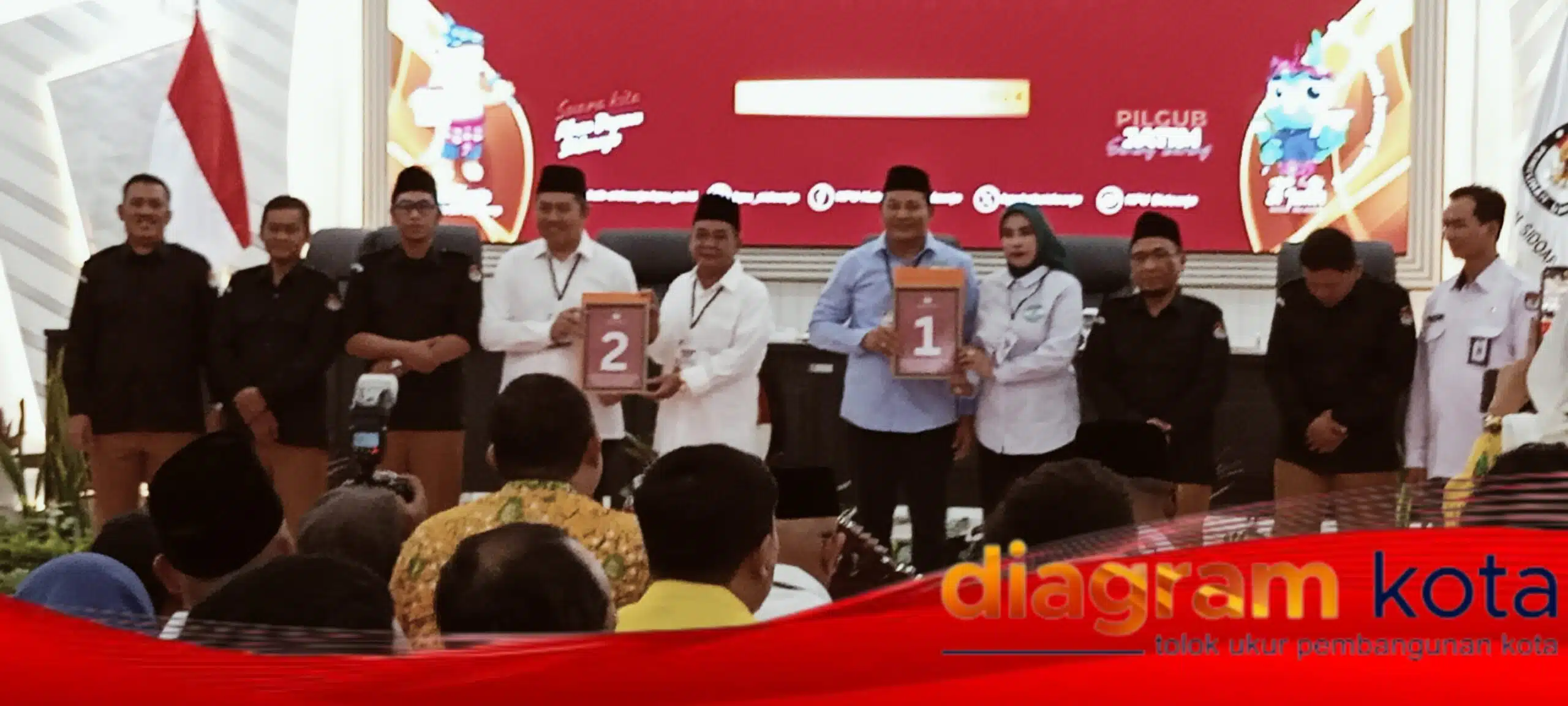 Penetapan Nomor Urut Pilkada Sidoarjo: Subandi-Mimik Idayana dan Achmad Amir Aslichin-Edi Widodo Siap Bertarung