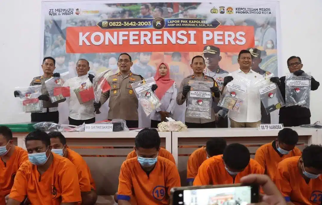 Polres Probolinggo Kota Berhasil Ungkap 21 Kasus Tindak Kriminal Selama Tiga Bulan Terakhir