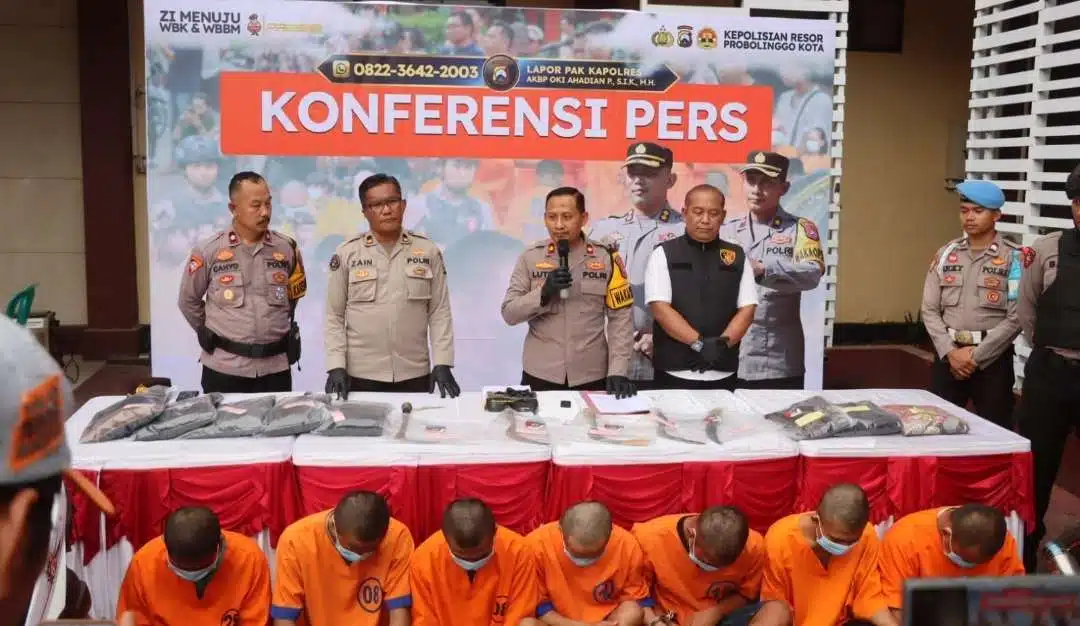 Polres Probolinggo Kota Ungkap Kasus Tawuran Antar Gengster, 7 Pemuda Diamankan