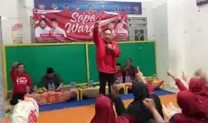 Sapa Warga di Kalisaridamen , Bapillu PDIP Surabaya Harap Masyarakat Bijak Memilih Pemimpin Yang Pro Rakyat