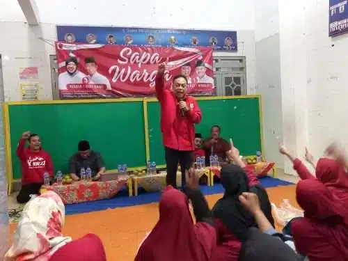 Sapa Warga di Kalisaridamen , Bapillu PDIP Surabaya Harap Masyarakat Bijak Memilih Pemimpin Yang Pro Rakyat
