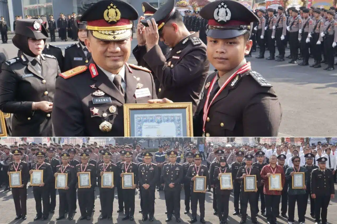 Gelar Upacara Hari Kesaktian Pancasila, Polrestabes Surabaya Beri Penghargaan PNPP Berprestasi