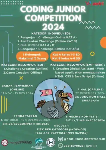 Edukatif Ajang Bergengsi Kompetisi Coding Nasional 2024 Untuk Generasi Muda Indonesia Emas