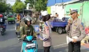 Ops Zebra Semeru 2024: Langkah Polres Mojokerto Sosialisasikan Tertib Lalu Lintas di Pasar