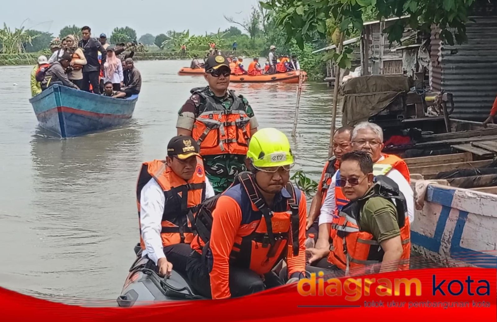 Tinjau Sungai Kedung Peluk: PJ Gubernur dan PLT Bupati Sidoarjo Bersinergi Atasi Banjir di Candi