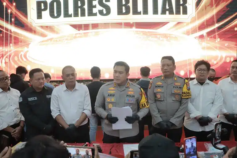 Polres Blitar Amankan 11 Pesilat, 3 Ditetapkan sebagai Tersangka Pengeroyokan