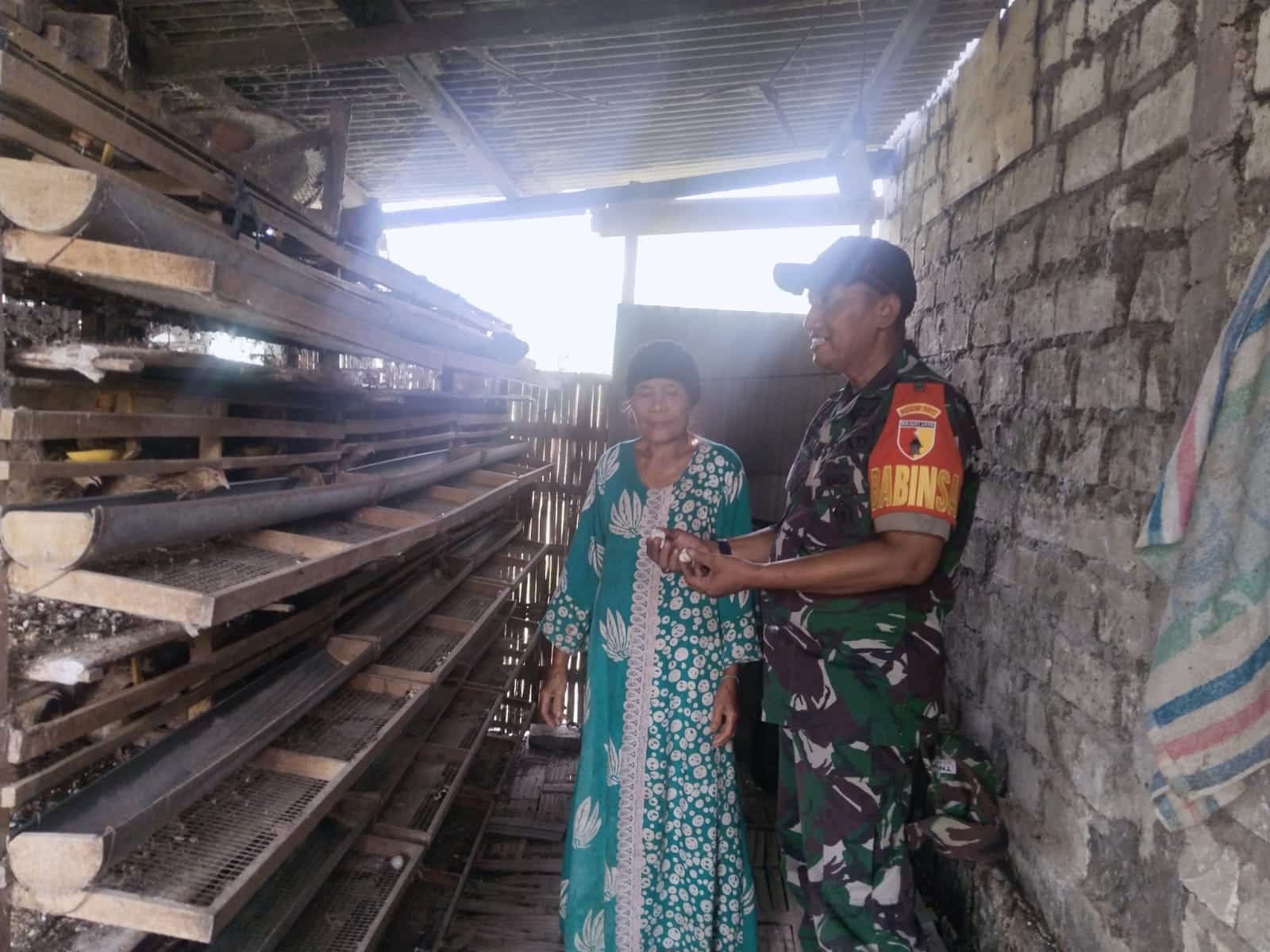 Babinsa Serka Maudi Yono Berikan Pembinaan di Peternakan Burung Puyuh Kalipadang