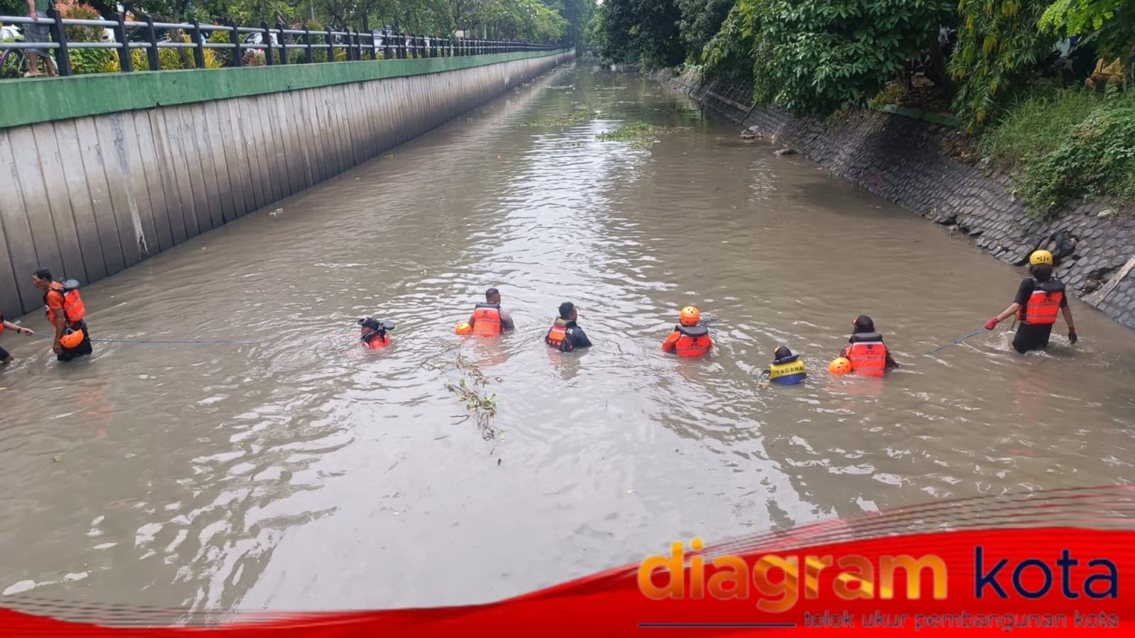 Siswa SD Tenggelam di Sungai Pucang Sidoarjo, Belum Ditemukan