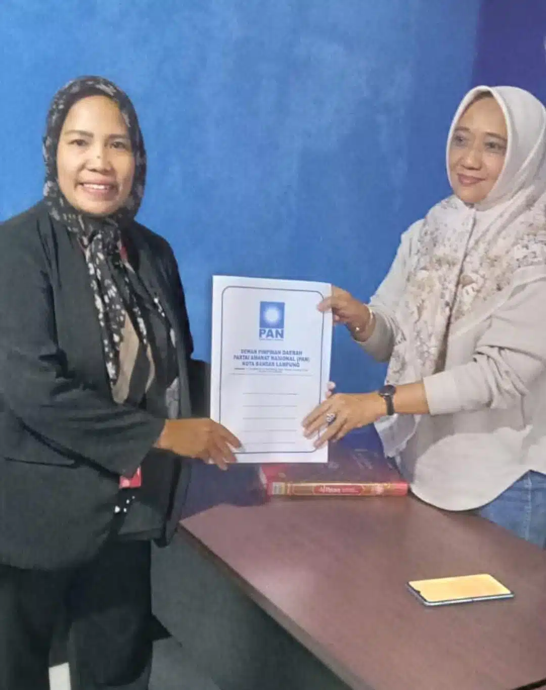 Framitha Agustini Kembalikan Berkas Pendaftaran Calon Formatur Musda PAN Bandarlampung