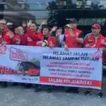PSI Surabaya Lepas Peserta “Mudik Balik Asyik Gratis Bareng PSI” dari Surabaya ke Jakarta