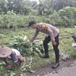Polsek Wonoayu Cek Pengolahan Lahan Kosong Guna Dukung Program Ketahanan Pangan