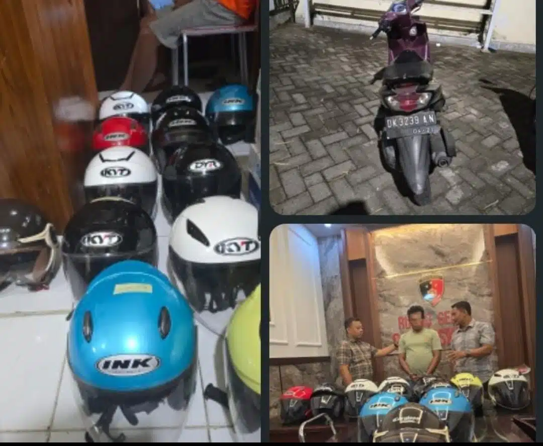 Polres Situbondo Berhasil Amankan Residivis Pencurian Helm dan Sita Puluhan Barang Bukti