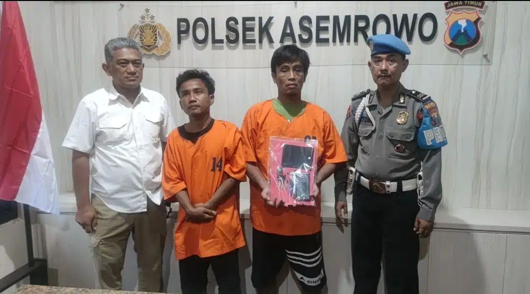 Polsek Asemrowo Amankan dua Residivis Dari Amukan Masa Usai Curi Motor.