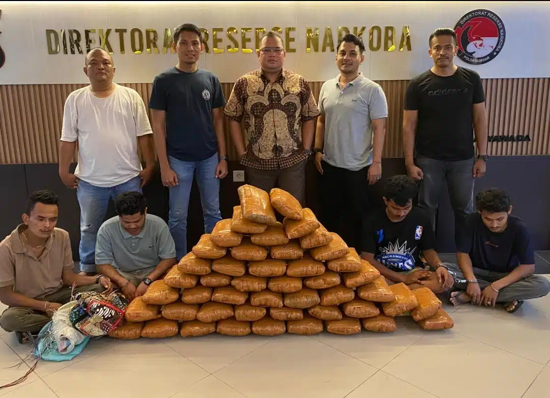 Polisi Gagalkan Peredaran 47 Kg Ganja di Sumbar, 4 Tersangka Ditangkap