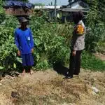 Bhabinkamtibmas Kedungpandan Tinjau Lahan Sayuran Untuk Tunjang Ketahanan Pangan