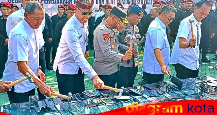 280 HP Ilegal Dimusnahkan, Pemasyarakatan Jatim Perkuat Langkah Bersih-Bersih Lapas