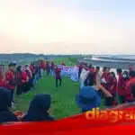 IMM Desak Penanganan Lumpur Lapindo, Polsek porong Kawal Aksi Refleksi 19 Tahun