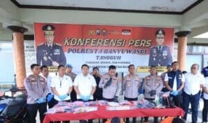 Operasi Pekat Semeru 2025 Polresta Banyuwangi Ungkap 25 Kasus Amankan 37 Tersangka