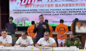 Dittipidter Bareskrim Polri Ungkap Perdagangan Ilegal Gading Gajah di Sukabumi dan Jakarta