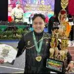 Personel Polres Lamongan, Bripda Sholeh Maulana, Raih Medali Emas di Pencak Silat Pangdivif 2 Cup 2025