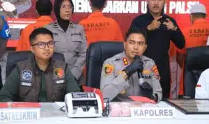 Polres Ngawi Berhasil Amankan 5 Tersangka Pengedar Uang Palsu Lintas Provinsi